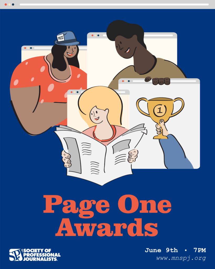 Tune in for the first Virtual Page One Awards Minnesota SPJ
